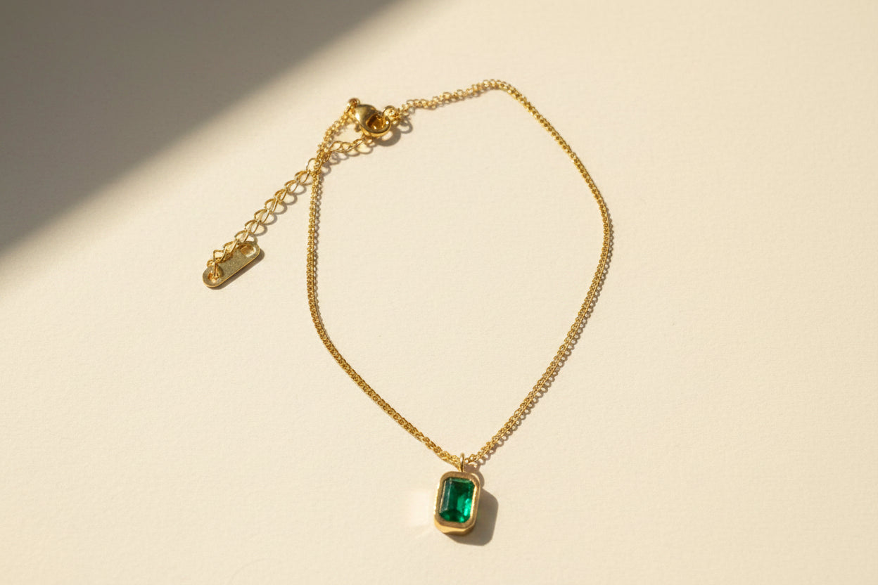 Green Gem Anklet