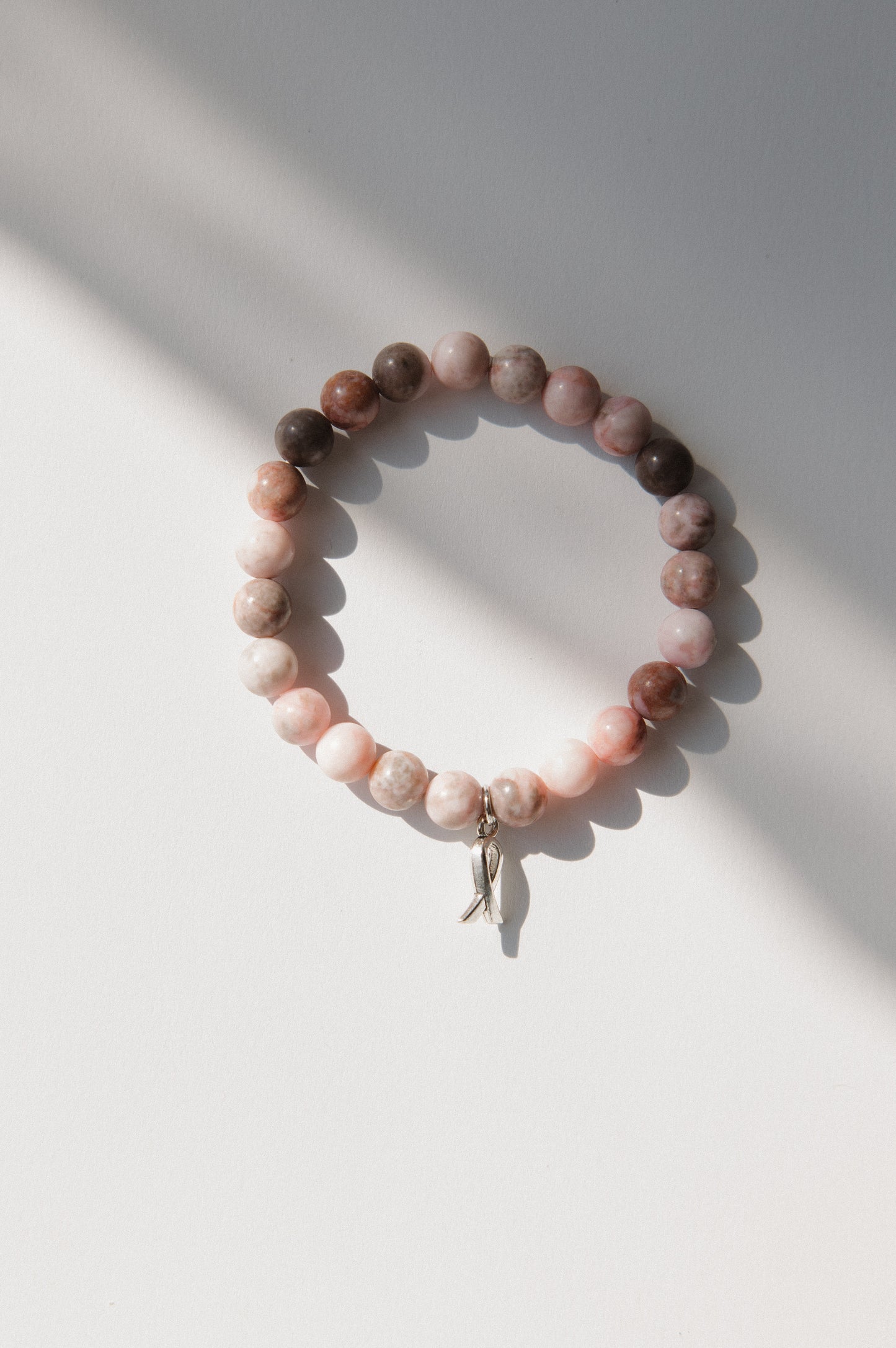 Breast Cancer Gemstone Bracelet