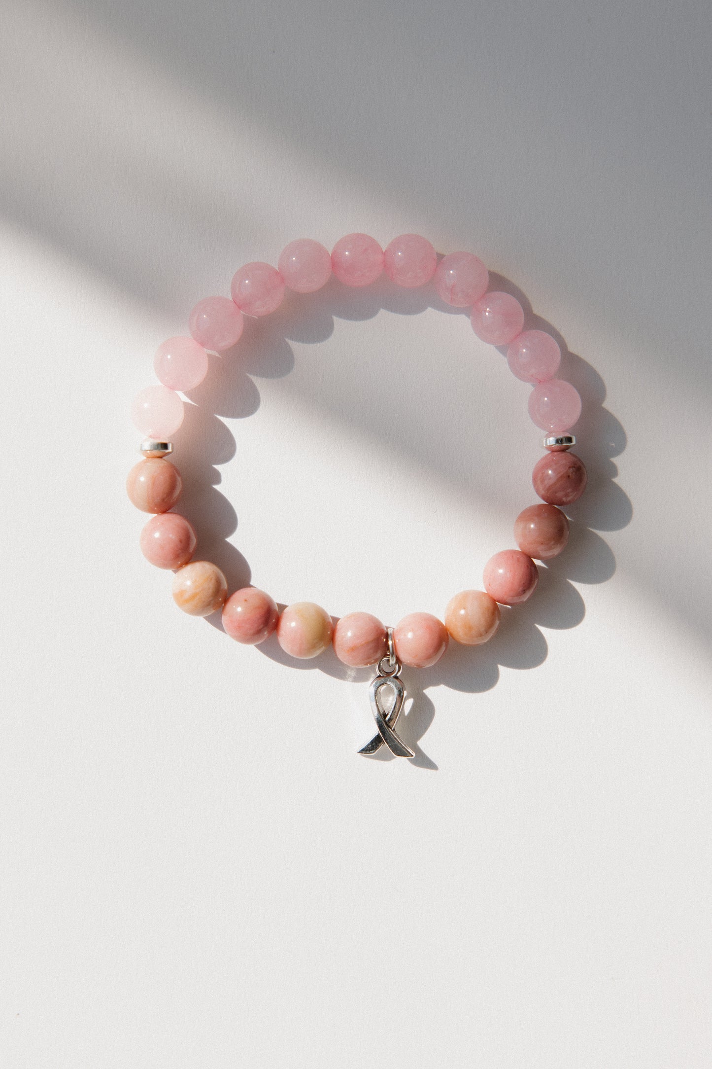 Breast Cancer Gemstone Bracelet