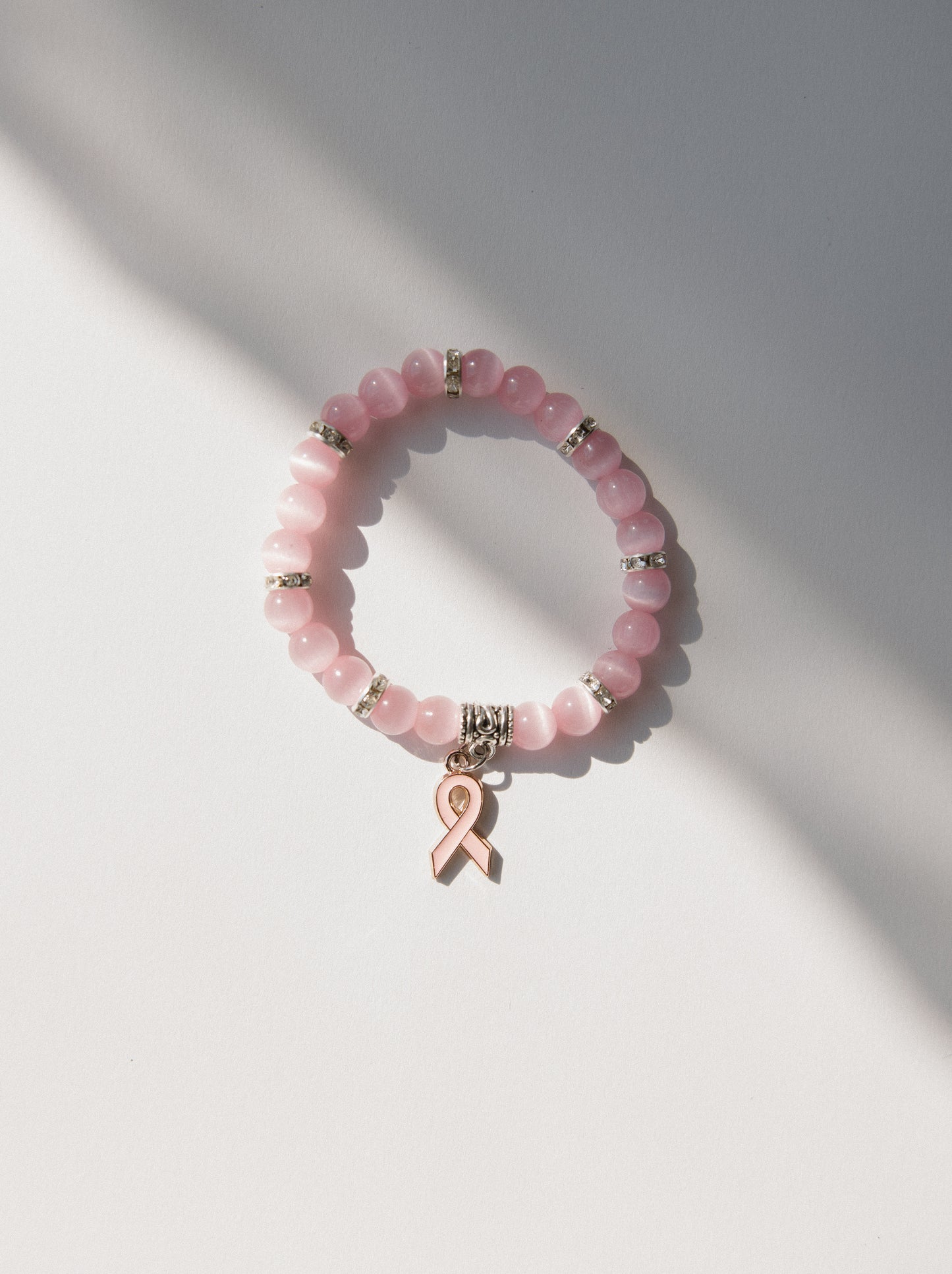 Breast Cancer Gemstone Bracelet
