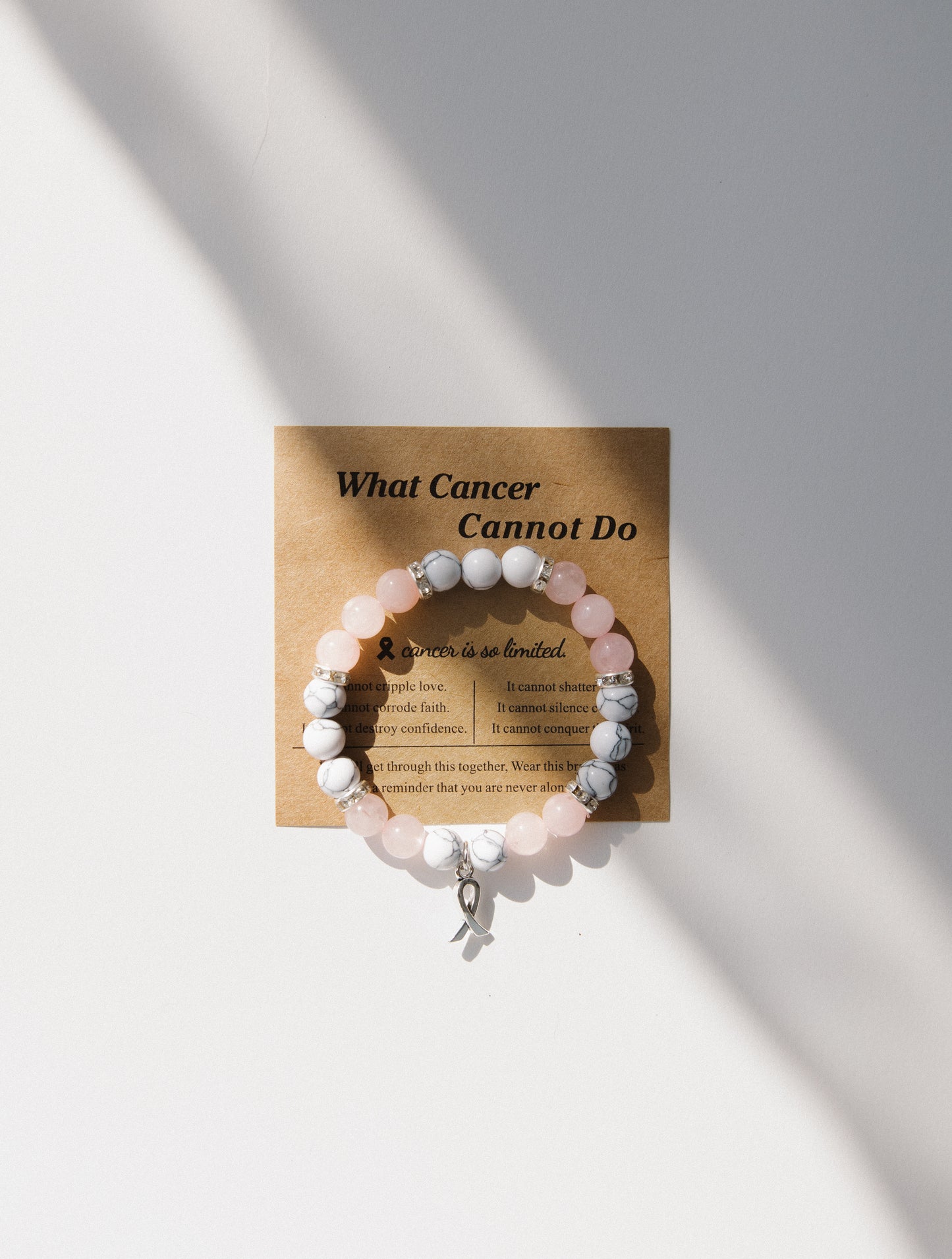 Breast Cancer Gemstone Bracelet