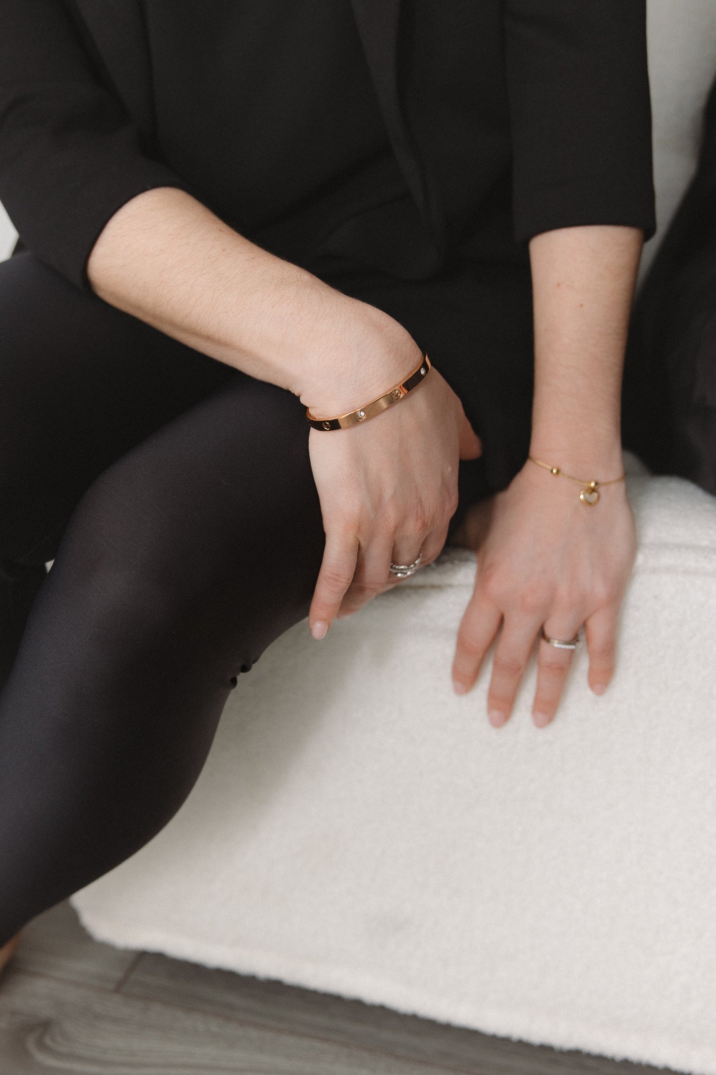 Crystal & Screw Bangle