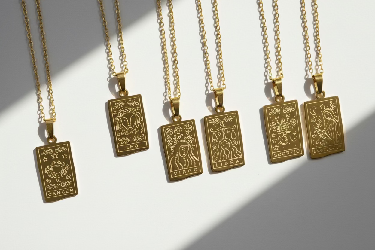 Engraved Zodiac Necklace