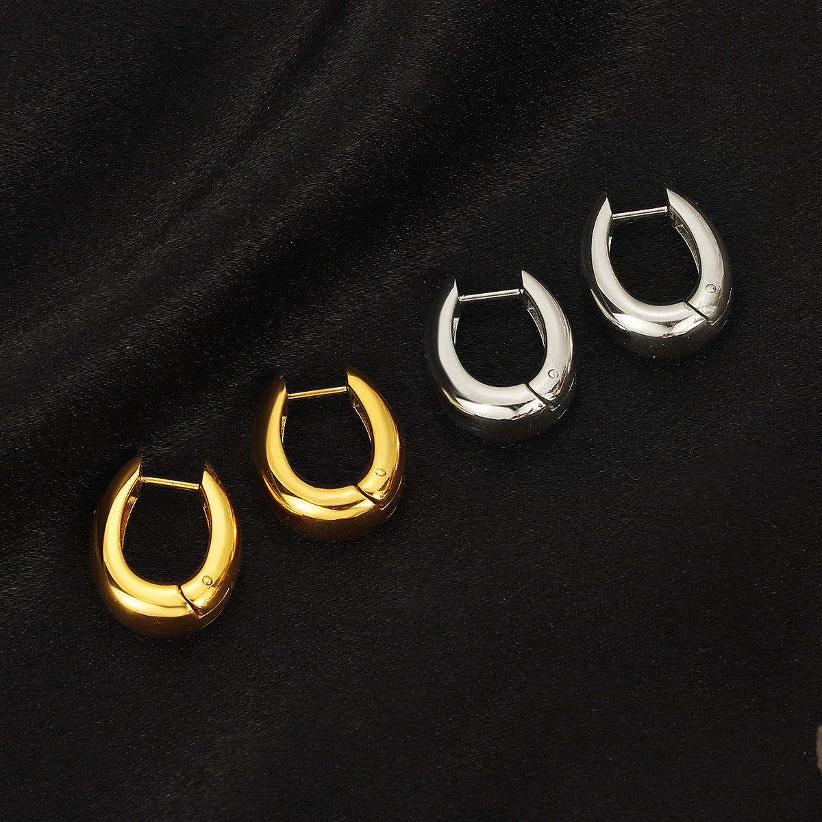Thick Oval Hoop