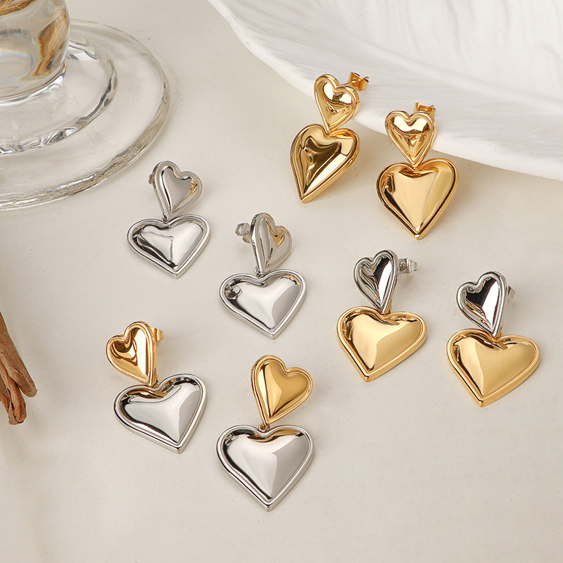 Double Heart Dangle