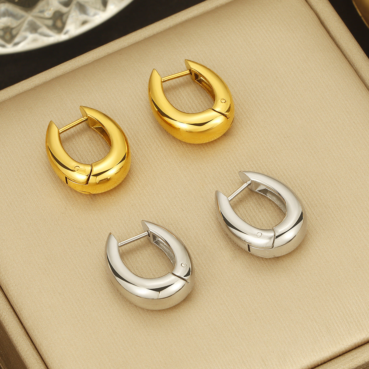 Thick Oval Hoop