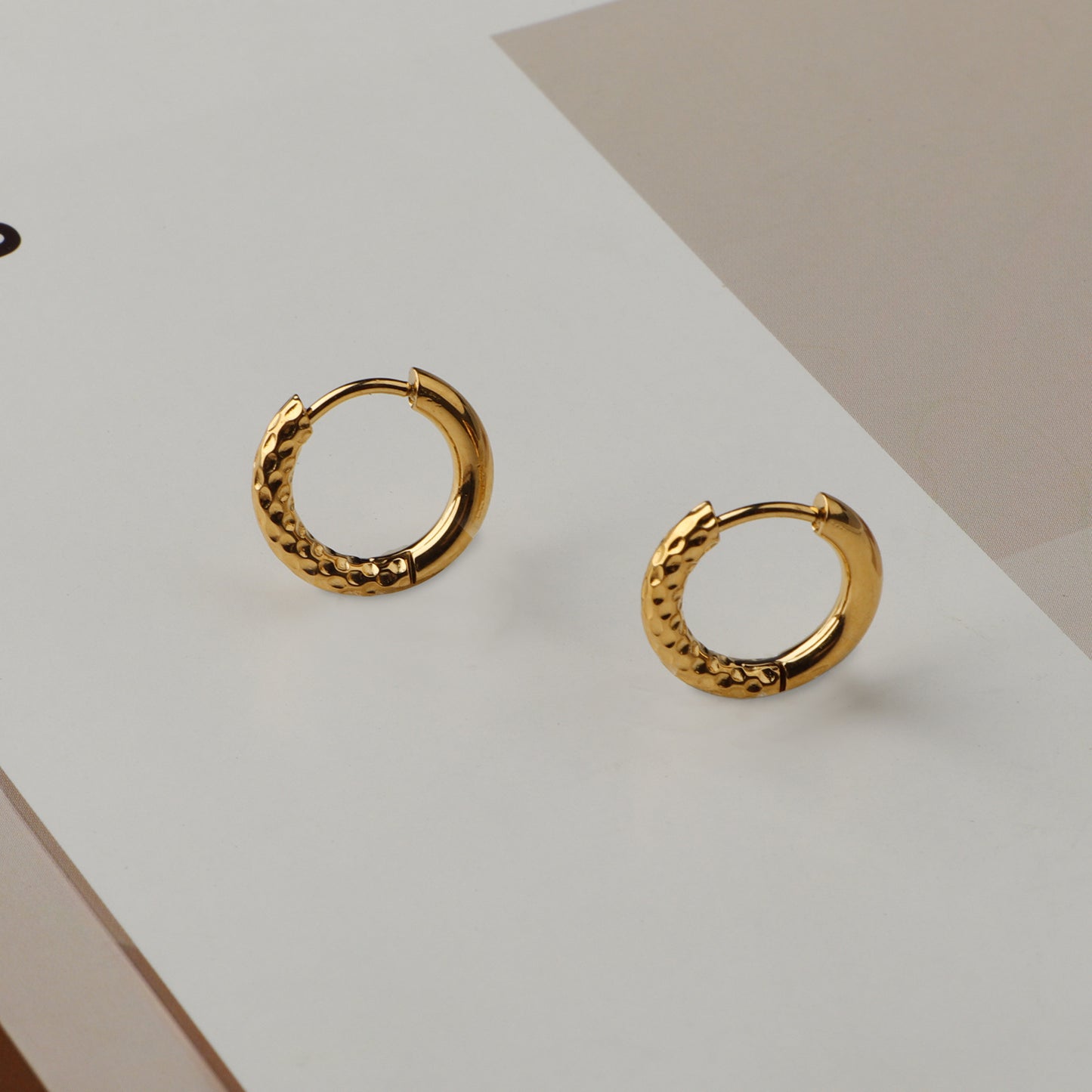 Textured Gold Hoops