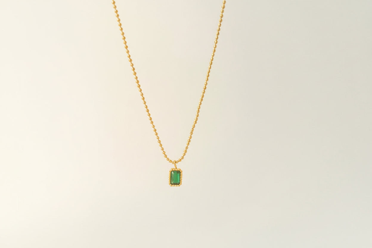 Emerald Pendant Necklace