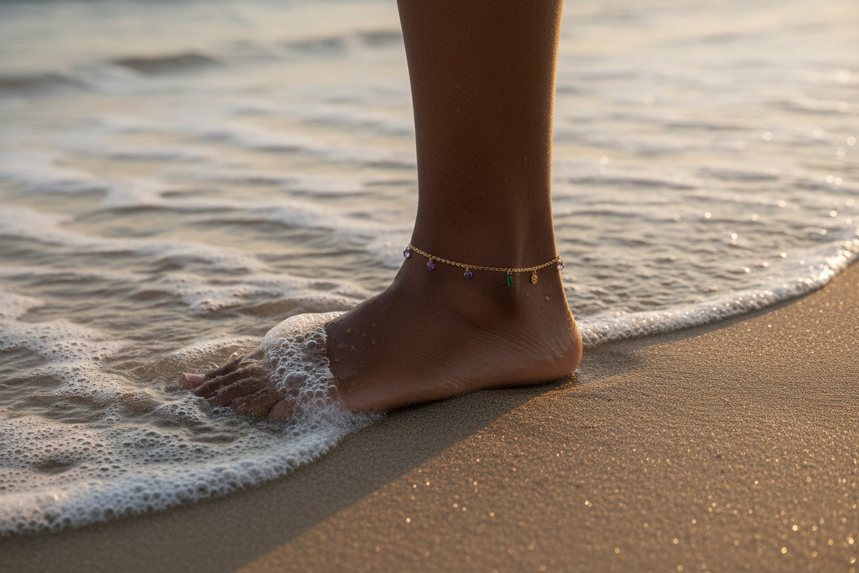 Rainbow Gems Anklet
