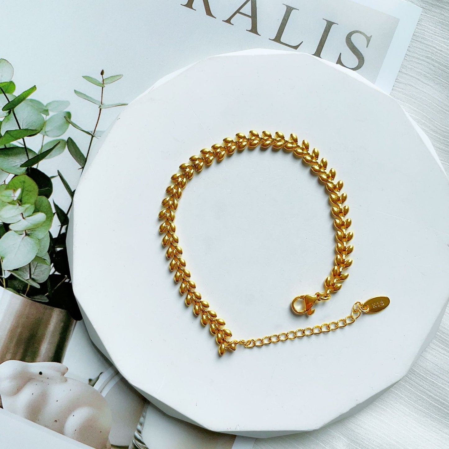 Heart Shaped Wheat Bracelet