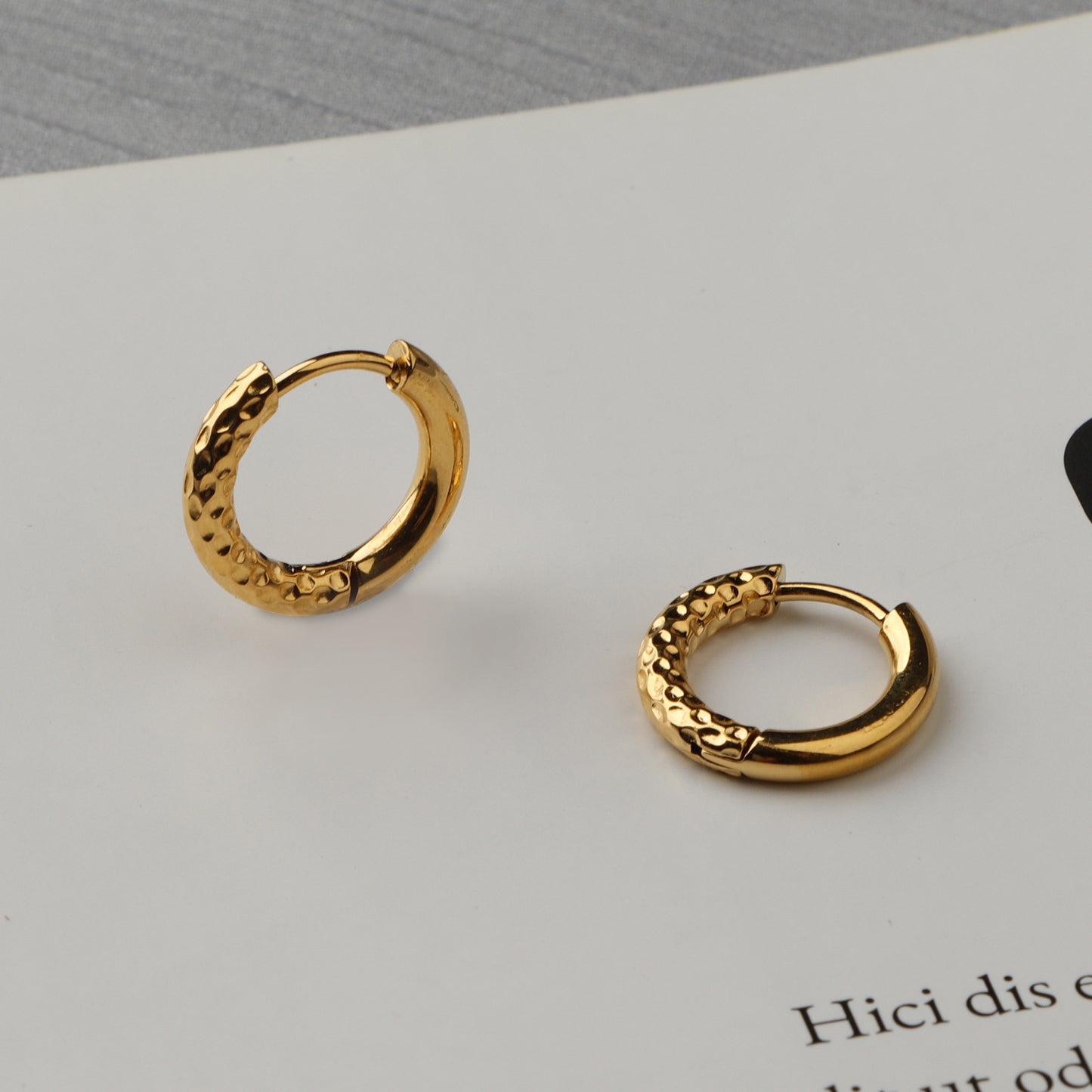 Textured Gold Hoops