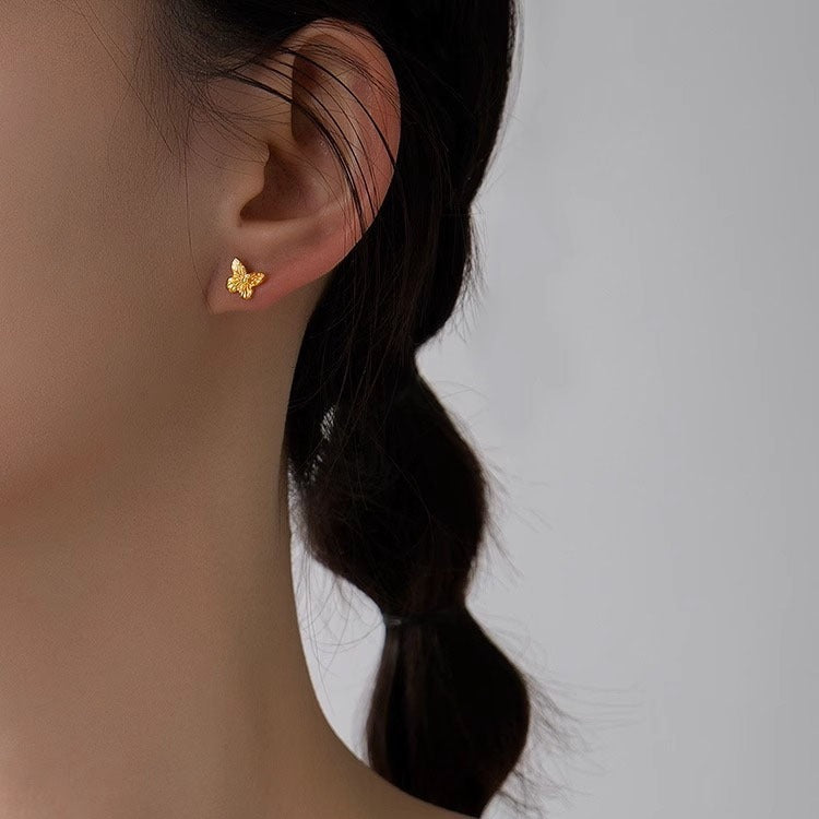 Detailed Butterfly Stud