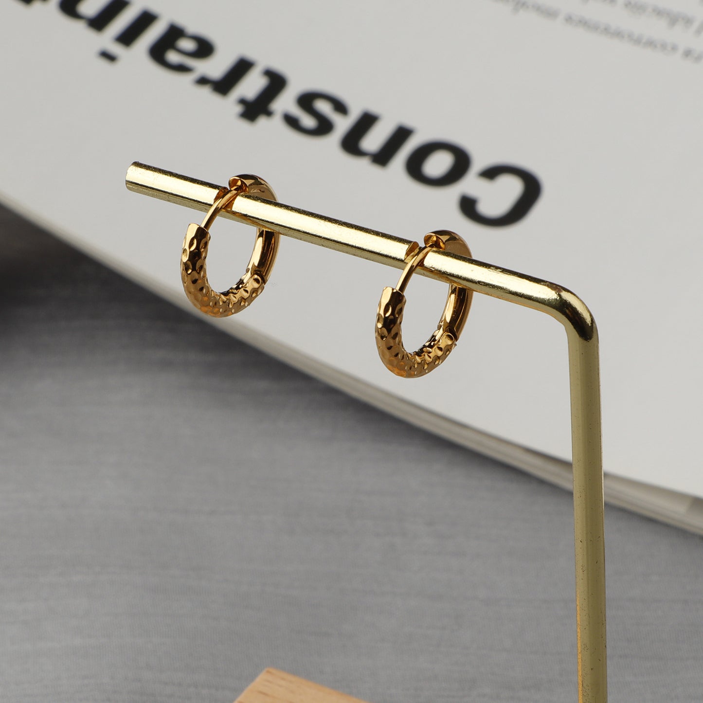 Textured Gold Hoops