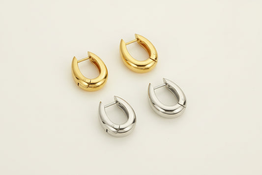 Thick Oval Hoop