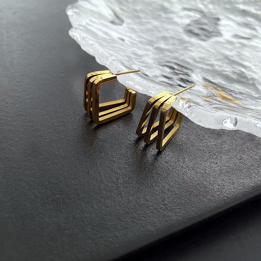 Tripple Square Hoops