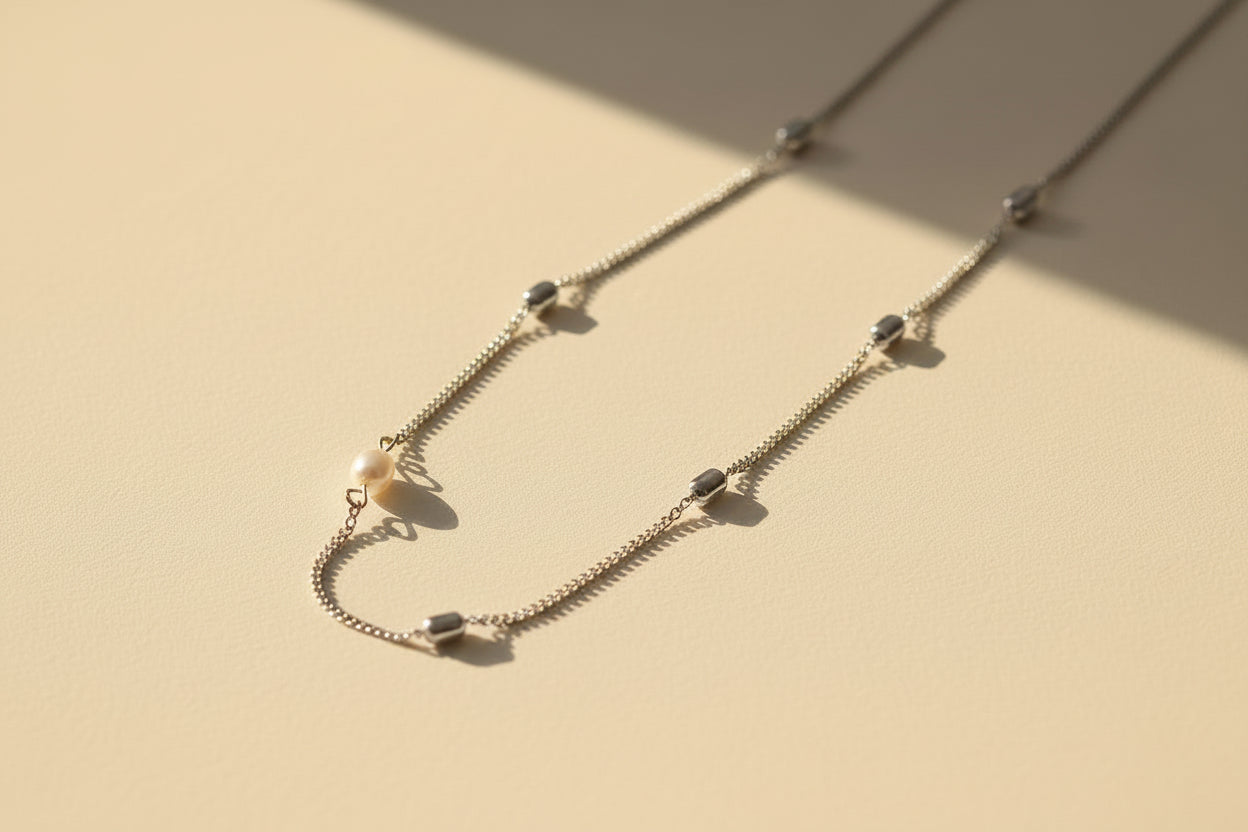 Oval Pearl Necklace