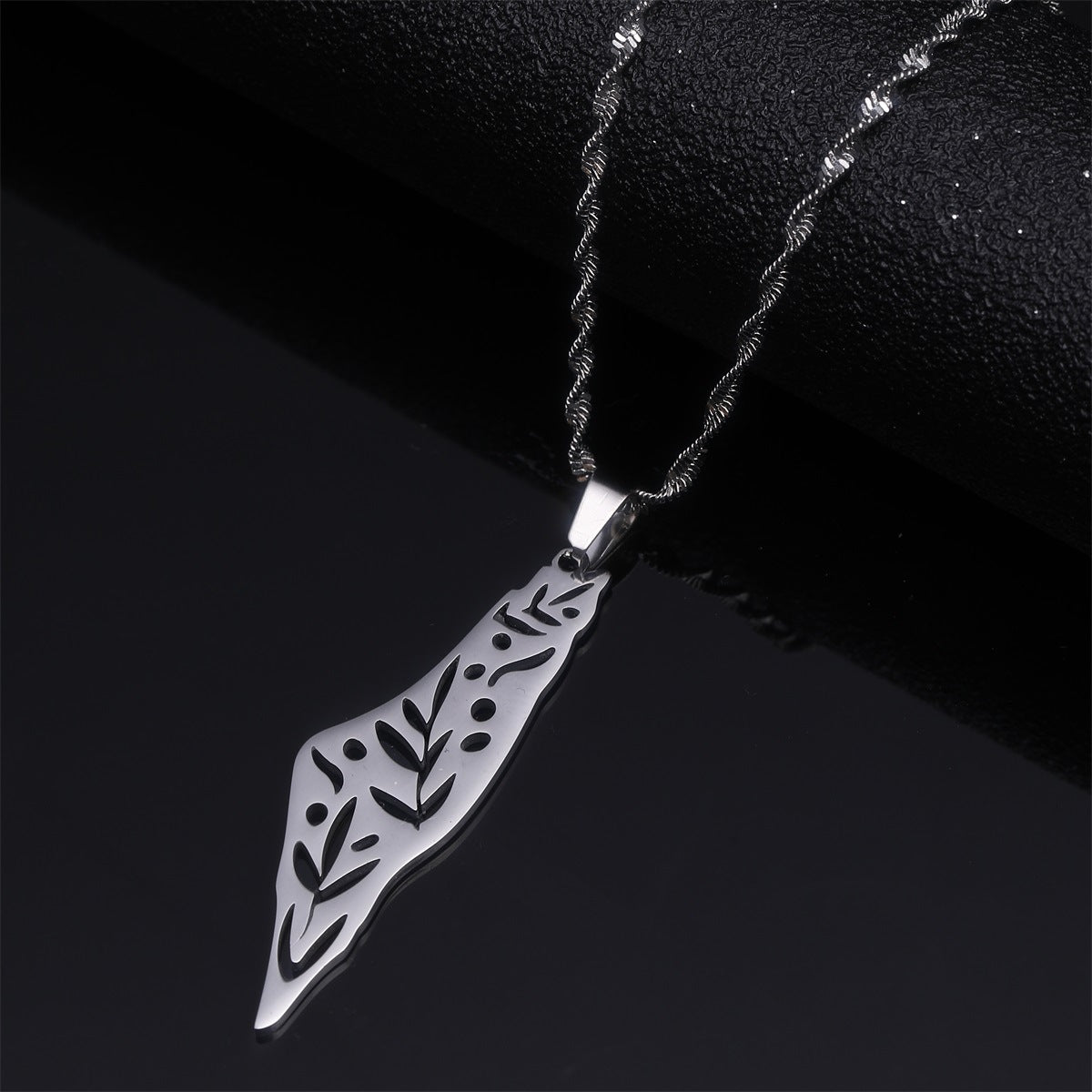 Palestine Map Necklace