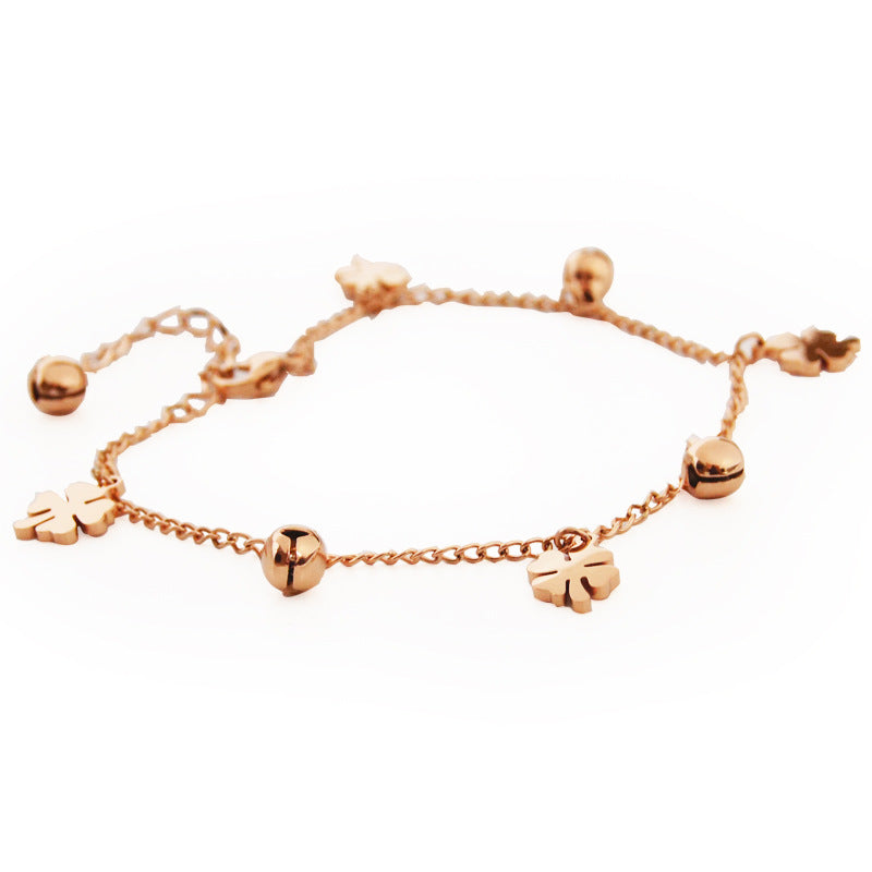 Clover Dangle Anklet