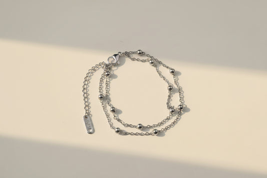 Double Gold Beaded Bracelet