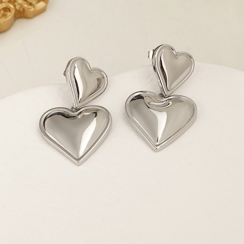 Double Heart Dangle