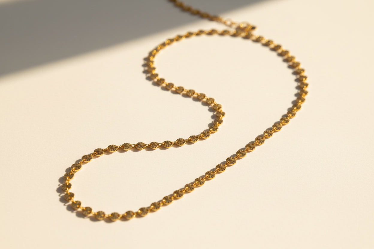 Disc Flower Necklace