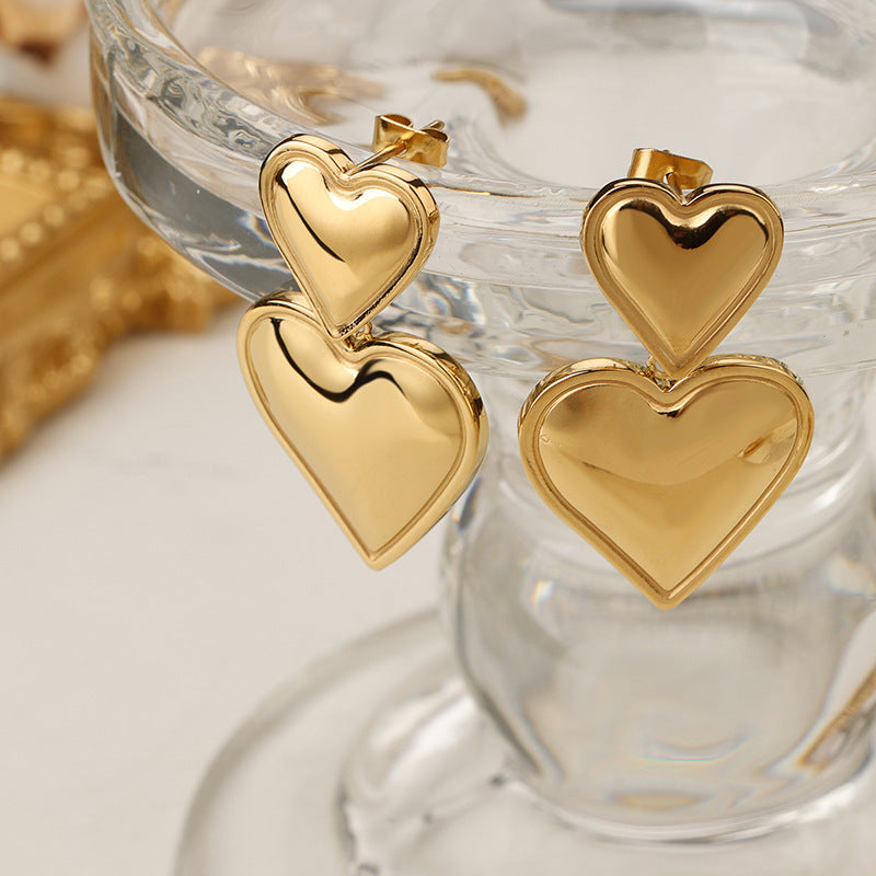 Double Heart Dangle