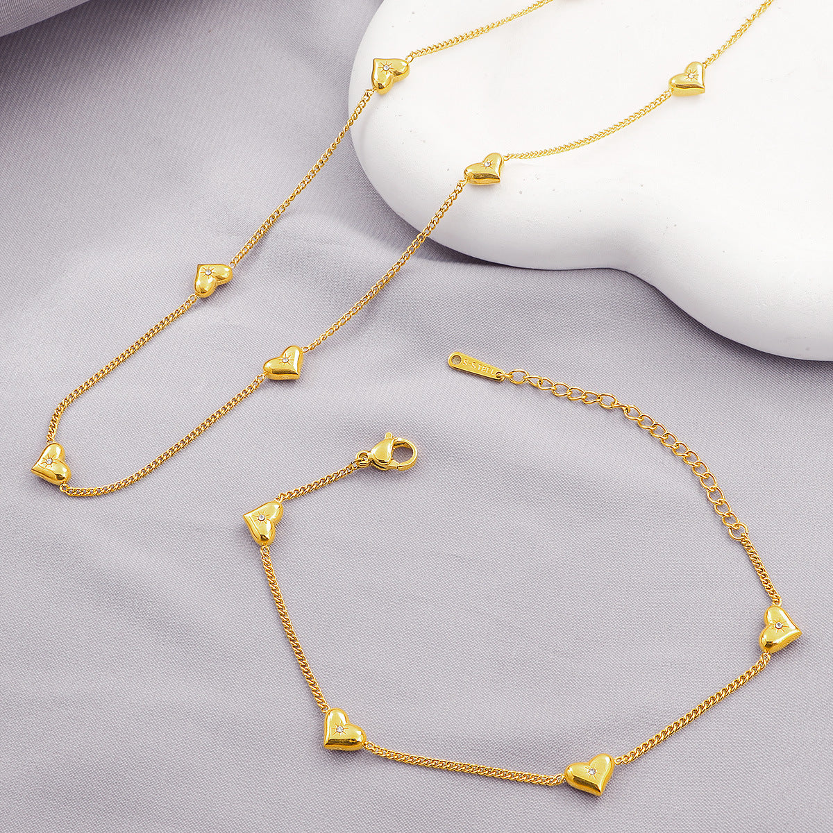 Heart Chain Bracelet