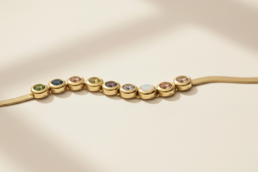 Rainbow Gem Snake Bracelet