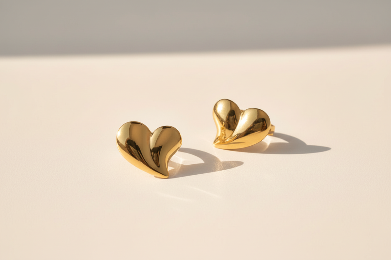 Oversized Heart Stud