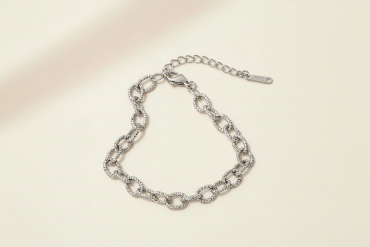 Textured Paperclip Bracelet