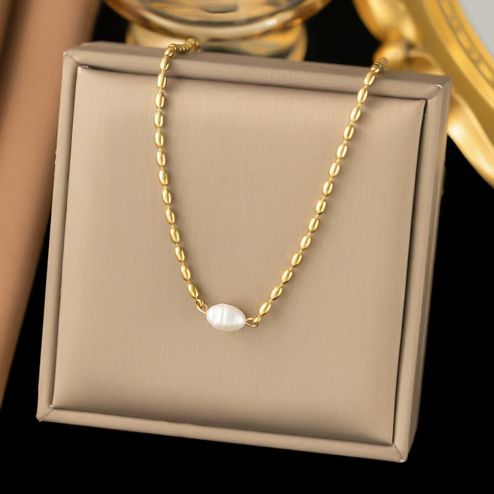 Beaded Pearl Necklace