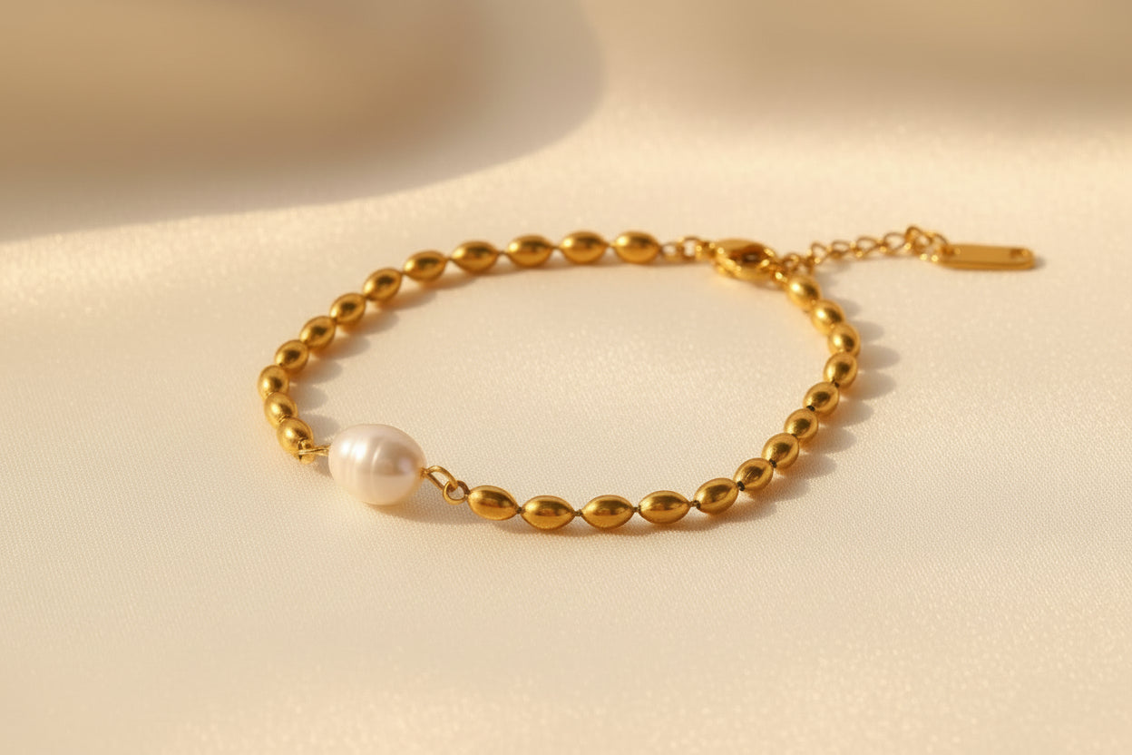 Beaded Pearl Bracelet