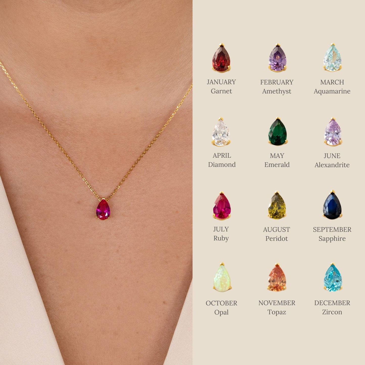 Birthstone Necklace