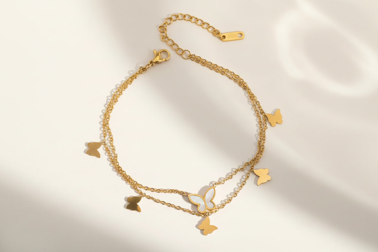Double Butterfly Anklet