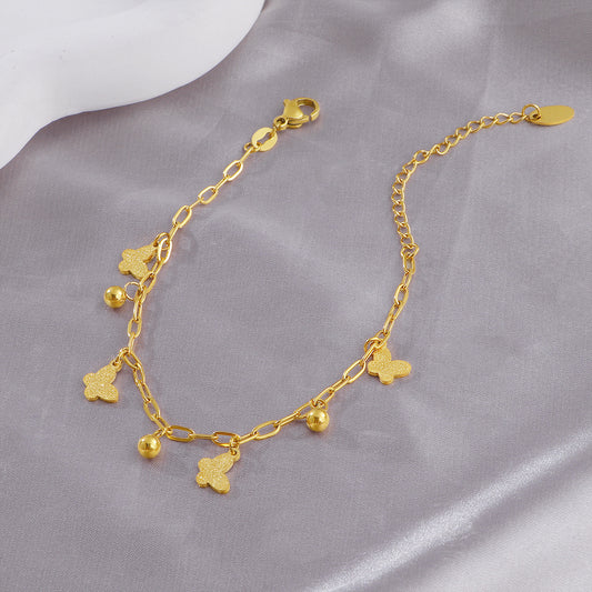 Butterfly Beaded Dangle Bracelet