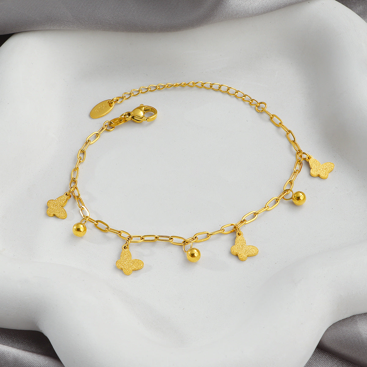 Butterfly Beaded Dangle Bracelet