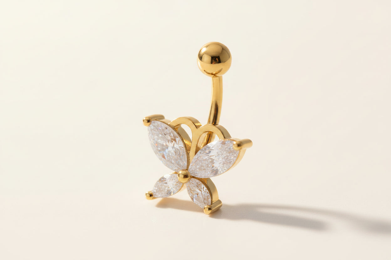 Butterfly Belly Button Ring