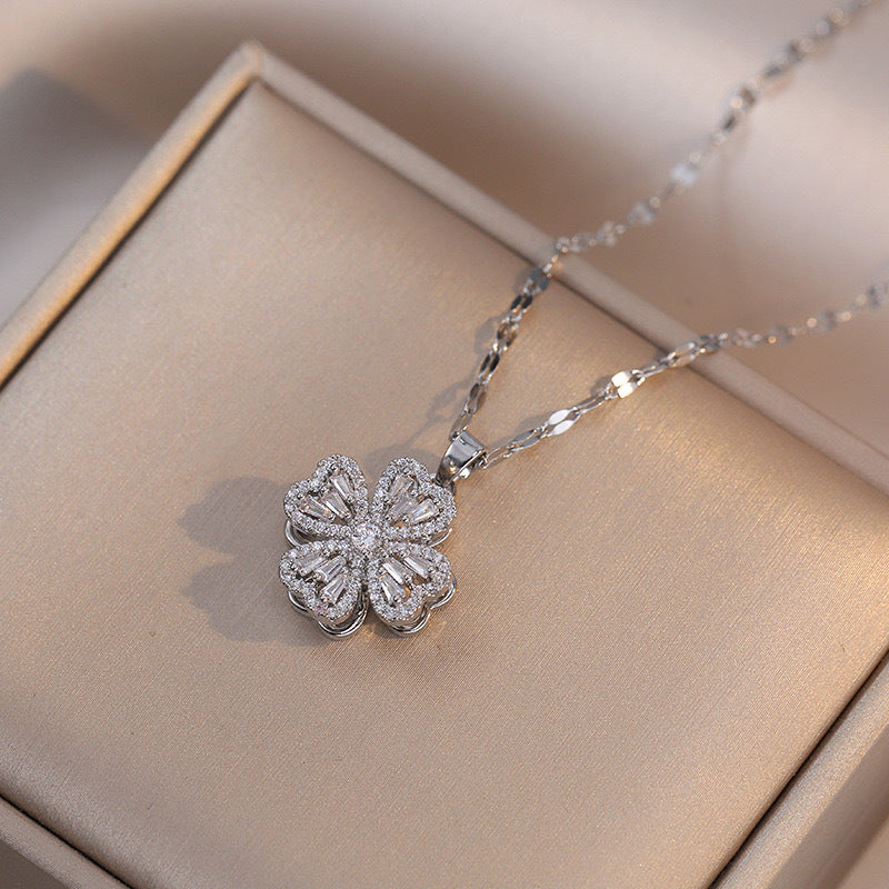 Crystal Clover Necklace