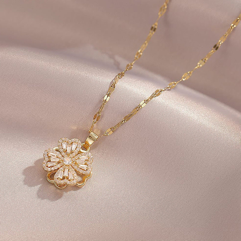 Crystal Clover Necklace