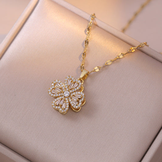 Crystal Clover Necklace