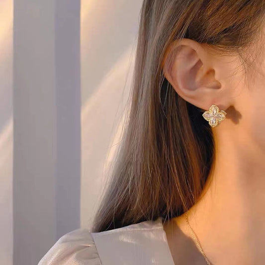 Crystal Clover Earrings