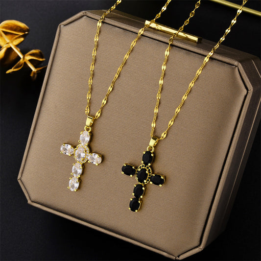 Crystal Cross Necklace
