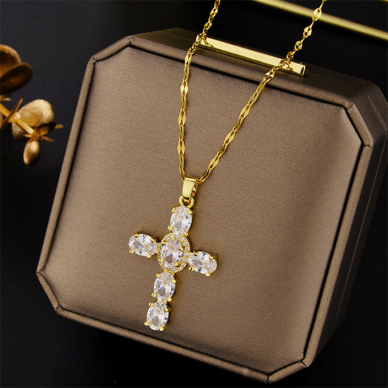 Crystal Cross Necklace