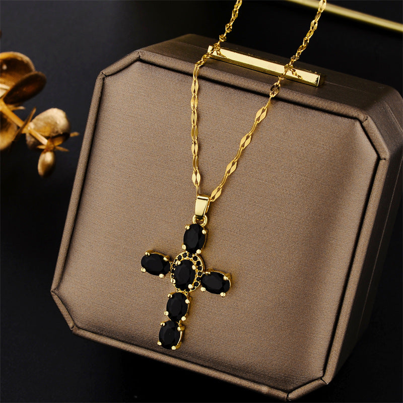 Crystal Cross Necklace