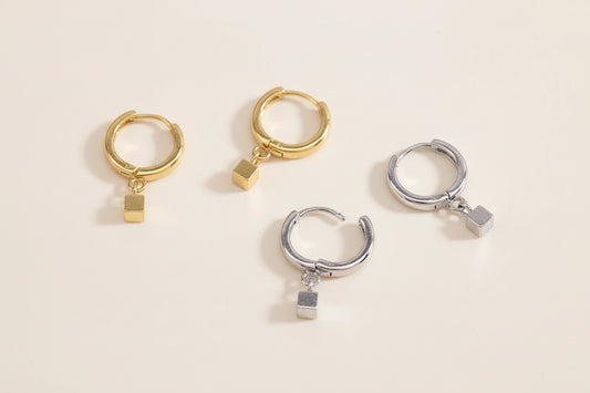 Dangle Cube Hoop