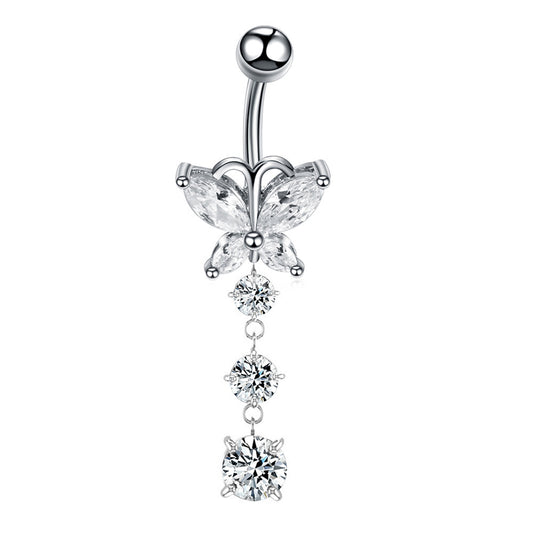 Dangle Butterfly Belly Button Ring