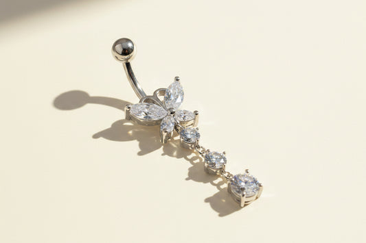 Dangle Butterfly Belly Button Ring