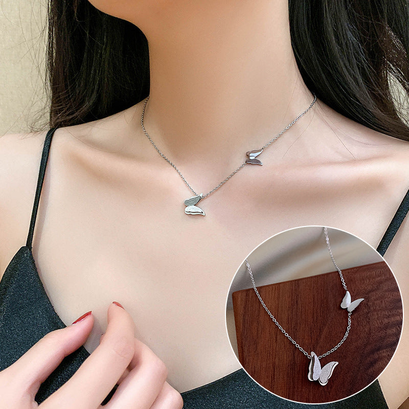 Double Butterfly Necklace