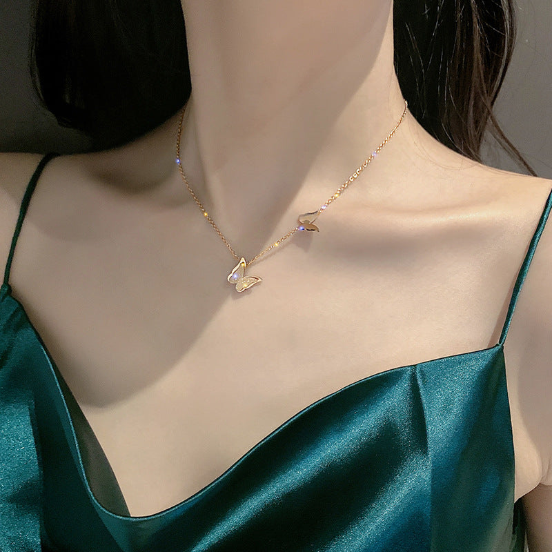 Double Butterfly Necklace