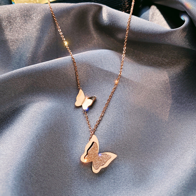 Double Butterfly Necklace